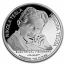 2020 Serbia 1 oz Proof Silver 100 Dinar Nikola Tesla: X-Ray