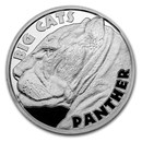2020 Sierra Leone 2 oz Silver £20 High Relief Big Cats: Panther