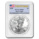 2020 Silver American Eagle MS-69 PCGS (FirstStrike®) 2020 Silver American Eagle MS-69 PCGS (FirstStrike®)