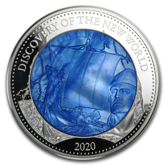 2020 Solomon Isl 5 oz Silver Mother of Pearl Discovery New World 2020 Solomon Isl 5 oz Silver Mother of Pearl Discovery New World