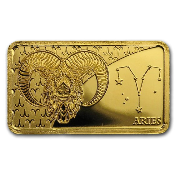 2020 Solomon Islands 1/2 Gram Gold Zodiac Ingot (Aries) 2020 Solomon Islands 1/2 Gram Gold Zodiac Ingot (Aries)
