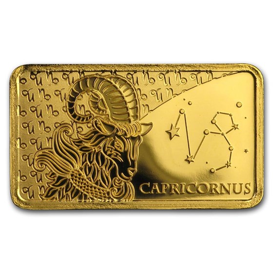 2020 Solomon Islands 1/2 Gram Gold Zodiac Ingot (Capricorn) 2020 Solomon Islands 1/2 Gram Gold Zodiac Ingot (Capricorn)