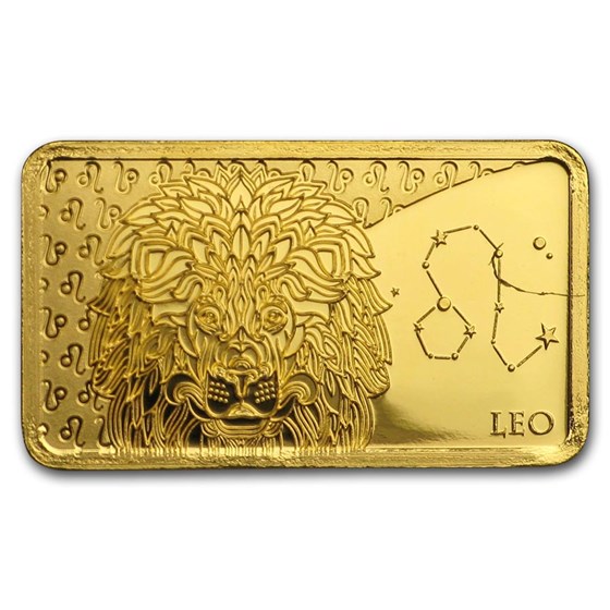 2020 Solomon Islands 1/2 Gram Gold Zodiac Ingot (Leo) 2020 Solomon Islands 1/2 Gram Gold Zodiac Ingot (Leo)