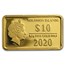 2020 Solomon Islands 1/2 Gram Gold Zodiac Ingot (Pisces)