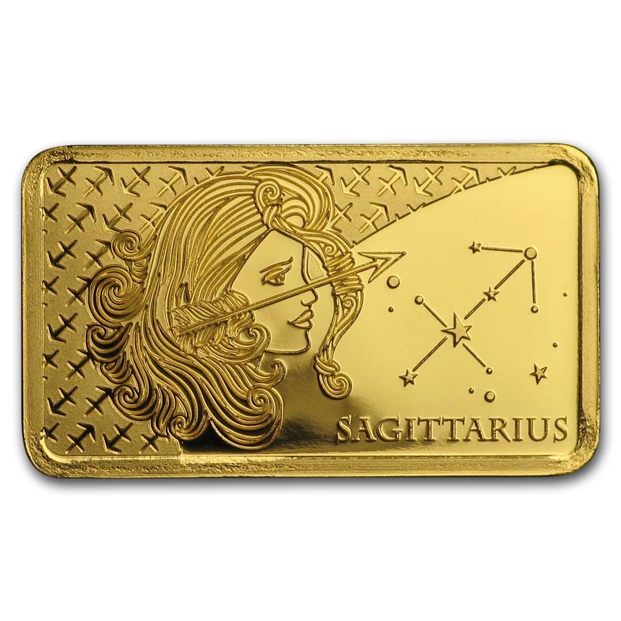 2020 Solomon Islands 1/2 Gram Gold Zodiac Ingot (Sagittarius)