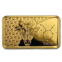 2020 Solomon Islands 1/2 Gram Gold Zodiac Ingot (Taurus)