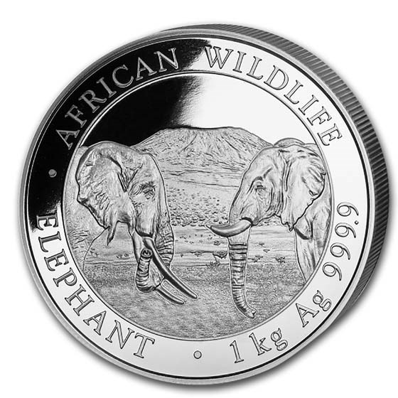 2020 Somalia 1 kilo Silver Elephant 2020 Somalia 1 kilo Silver Elephant