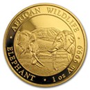 2020 Somalia 1 oz Gold African Elephant BU