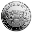 2020 Somalia 1 oz Silver Elephant BU