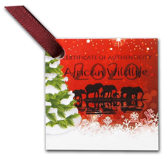 2022 somalia 1 oz silver elephant christmas issue in snow globe