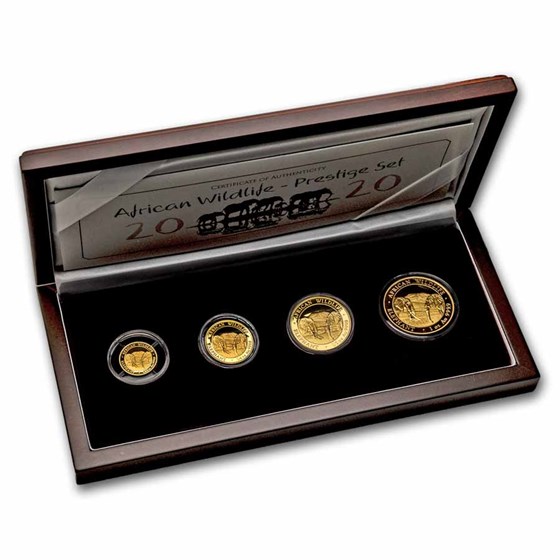 2020 Somalia 4-Coin Gold African Elephant Prestige Proof Set 2020 Somalia 4-Coin Gold African Elephant Prestige Proof Set