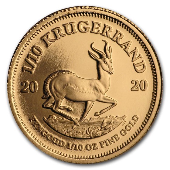2020 South Africa 1/10 oz Proof Gold Krugerrand 2020 South Africa 1/10 oz Proof Gold Krugerrand