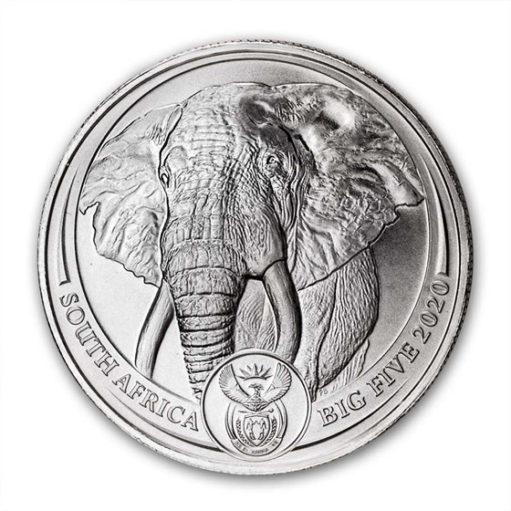 2020 South Africa 1 oz Platinum Big Five Elephant BU 2020 South Africa 1 oz Platinum Big Five Elephant BU