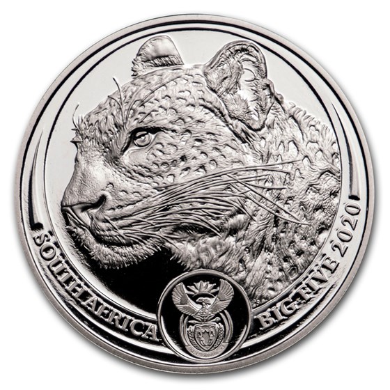 2020 South Africa 1 oz Silver Big Five Leopard BU 2020 South Africa 1 oz Silver Big Five Leopard BU