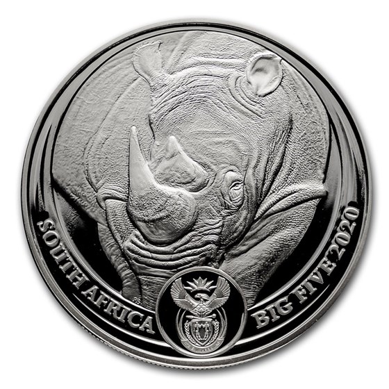 2020 South Africa 1 oz Silver Big Five Rhino BU 2020 South Africa 1 oz Silver Big Five Rhino BU