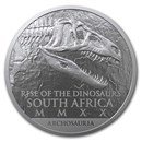 2020 South Africa 1 oz Silver Natura Dinosaur: Coelophysis BU