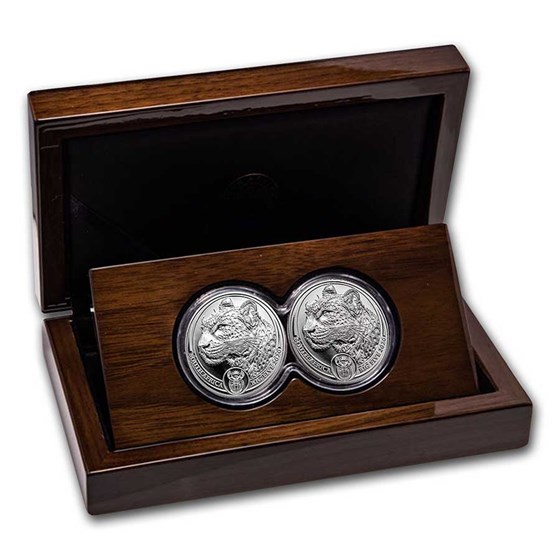 2020 South Africa 2-Coin Silver Big Five Leopard Proof Set 2020 South Africa 2-Coin Silver Big Five Leopard Proof Set