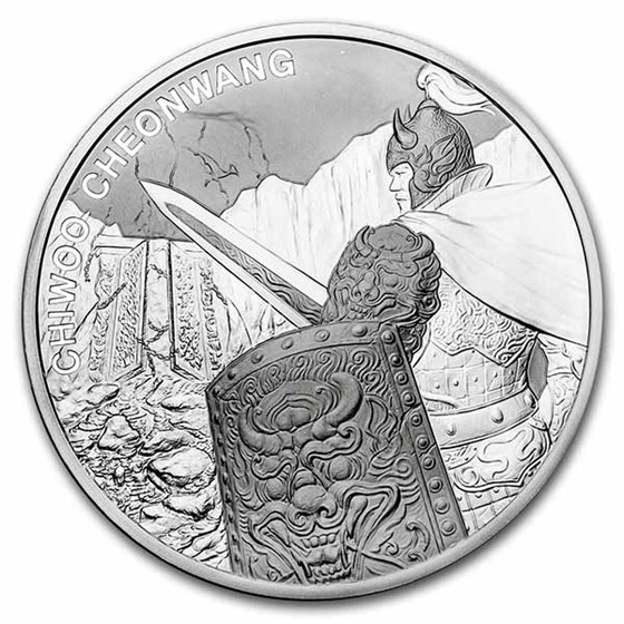2020 South Korea 10 oz Silver Chiwoo Cheonwang BU 2020 South Korea 10 oz Silver Chiwoo Cheonwang BU