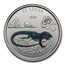 2020 St. Lucia 1 oz Silver Whiptail Lizard (Colorized)