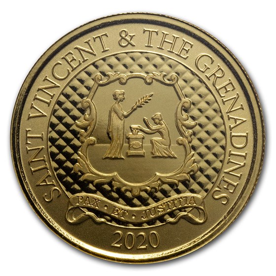 2020 St. Vincent & The Grenadines 1 oz Gold Pax Et Justitia BU 2020 St. Vincent & The Grenadines 1 oz Gold Pax Et Justitia BU