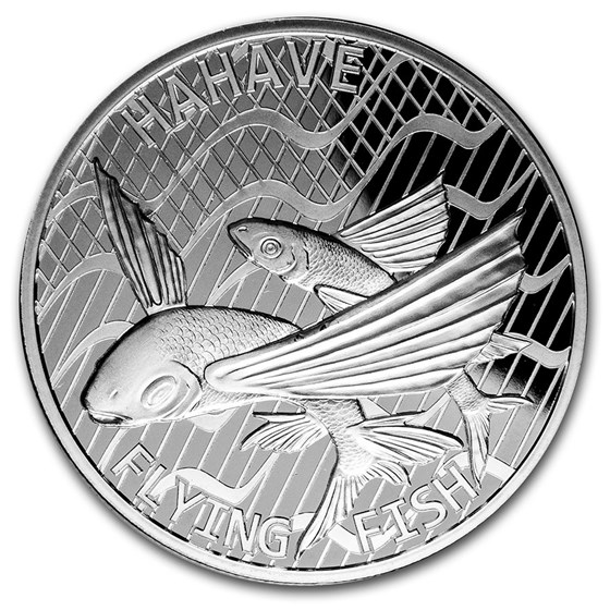 2020 Tokelau 1 oz Silver $5 Flying Fish: Hahave