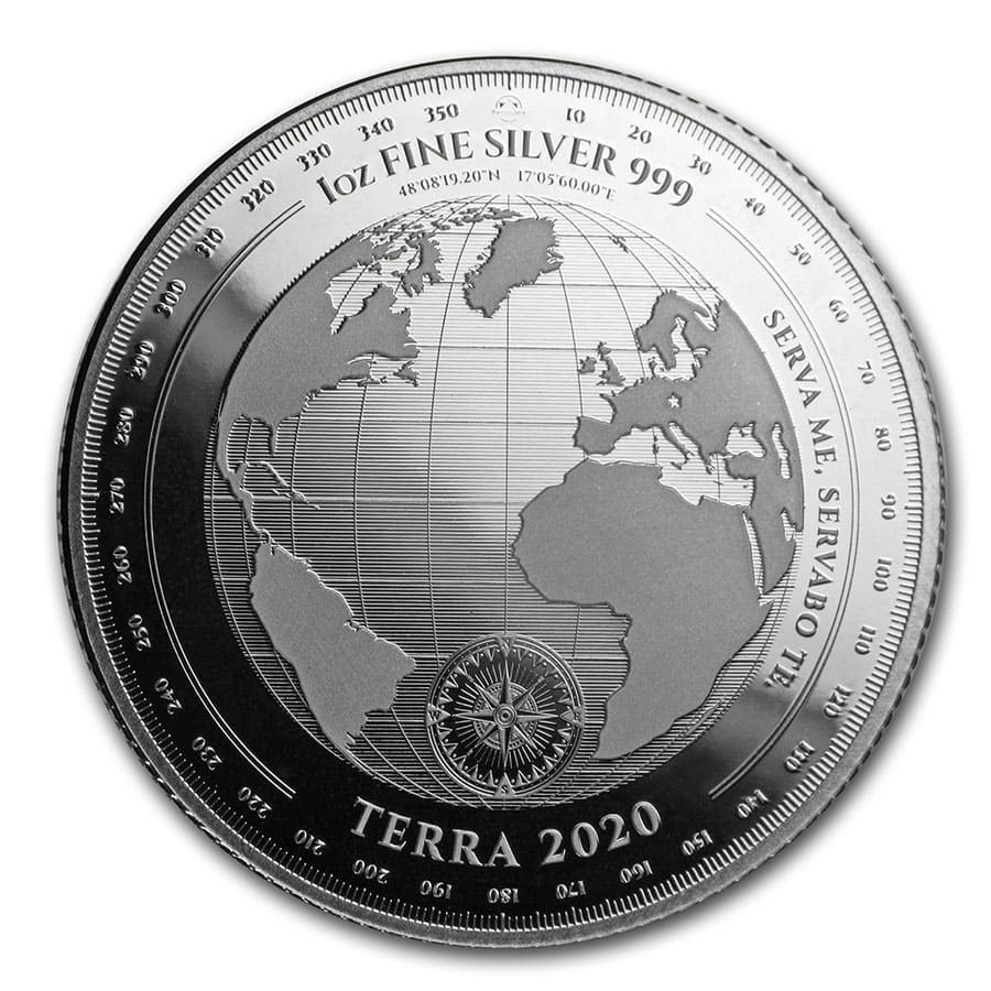 2020 Tokelau 1 oz Silver $5 Terra (Prooflike)
