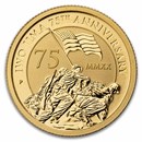 2020 Tuvalu 1/10 oz Gold Iwo Jima 75th Anniv BU