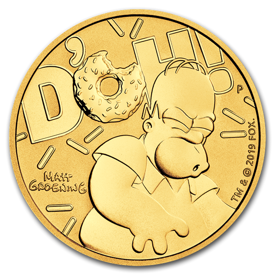 2020 Tuvalu 1 oz Gold The Simpsons: Homer BU 2020 Tuvalu 1 oz Gold The Simpsons: Homer BU