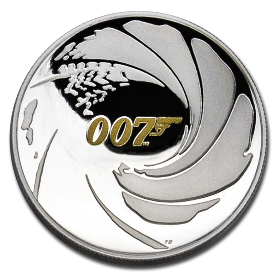 2020 Tuvalu 1 oz Silver James Bond 007 High Relief Proof 2020 Tuvalu 1 oz Silver James Bond 007 High Relief Proof