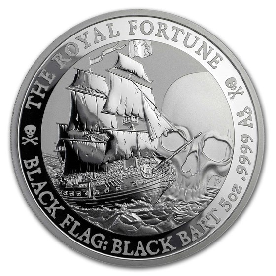 2020 Tuvalu 5 oz Silver Black Flag (The Royal Fortune) 2020 Tuvalu 5 oz Silver Black Flag (The Royal Fortune)