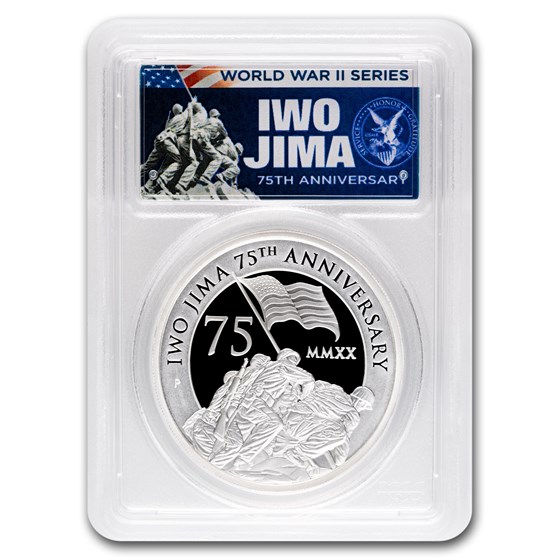 2020 Tuvalu 5 oz Silver Iwo Jima 75th Anniv PR-69 PCGS (FDI) 2020 Tuvalu 5 oz Silver Iwo Jima 75th Anniv PR-69 PCGS (FDI)
