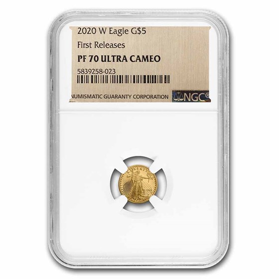 2020-W 1/10 oz Proof Gold Eagle PF-70 NGC (FR) 2020-W 1/10 oz Proof Gold Eagle PF-70 NGC (FR)