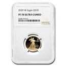 2020-W 1/4 oz Proof Gold Eagle PF-70 UCAM NGC