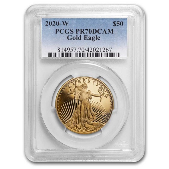 2020-W 1 oz Proof American Gold Eagle PR-70 PCGS 2020-W 1 oz Proof American Gold Eagle PR-70 PCGS