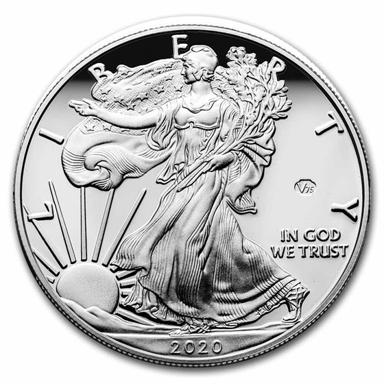 2020-W 1 oz Proof American Silver Eagle (End of WW2, V75 Privy)