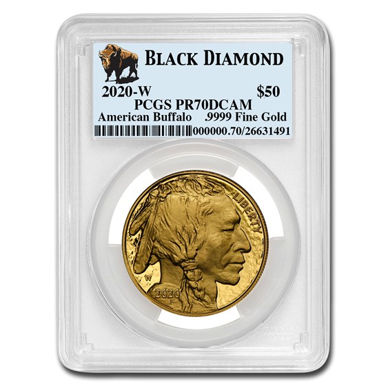 2020-W 1 oz Proof Gold Buffalo PR-70 PCGS (Black Diamond) 2020-W 1 oz Proof Gold Buffalo PR-70 PCGS (Black Diamond)