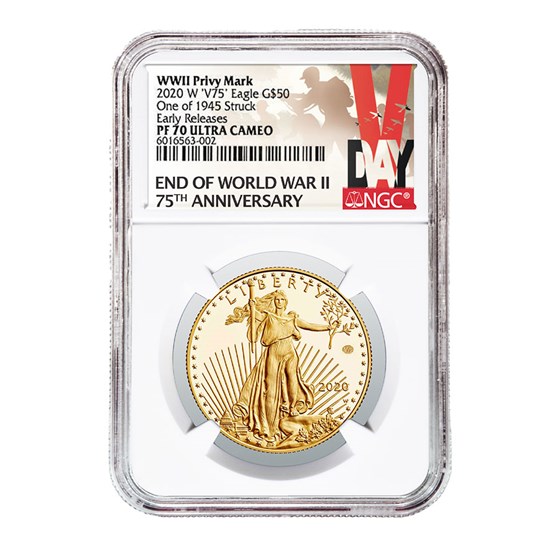 2020-W 1 oz Proof Gold Eagle PF-70 NGC (Early Release, V75 Privy) 2020-W 1 oz Proof Gold Eagle PF-70 NGC (Early Release, V75 Privy)