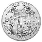 2020-W ATB Quarter American Weir Farm 40-Coin BU Roll