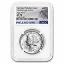 2020-W Burnished Palladium Eagle MS-70 NGC