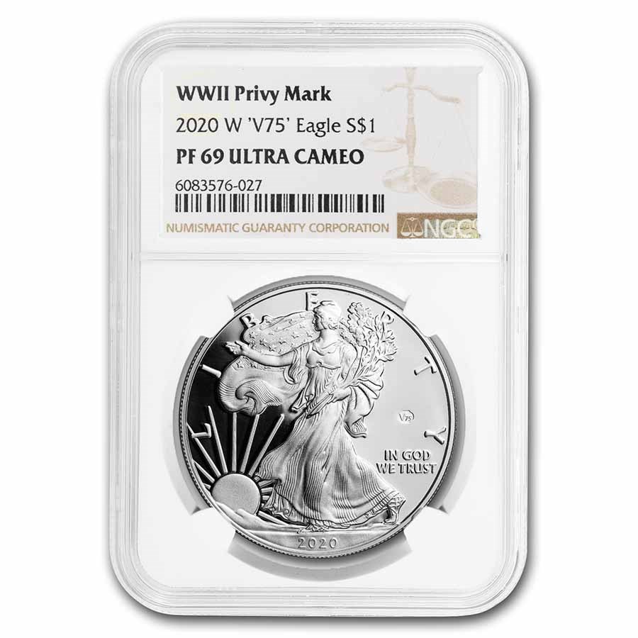 Buy 2020 W Proof Silver Eagle PF69 NGC V75 Privy APMEX