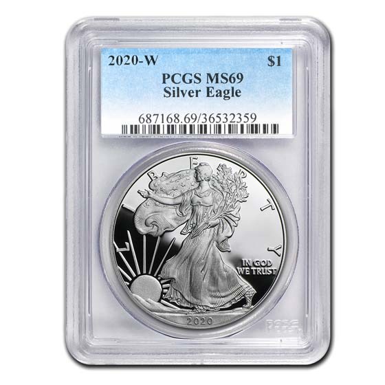 2020-W Proof American Silver Eagle PR-69 PCGS 2020-W Proof American Silver Eagle PR-69 PCGS