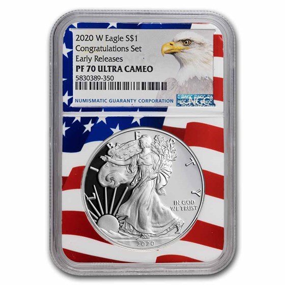 2020-W Proof Silver Eagle PF-70 NGC (ER, Congratulations Set) 2020-W Proof Silver Eagle PF-70 NGC (ER, Congratulations Set)