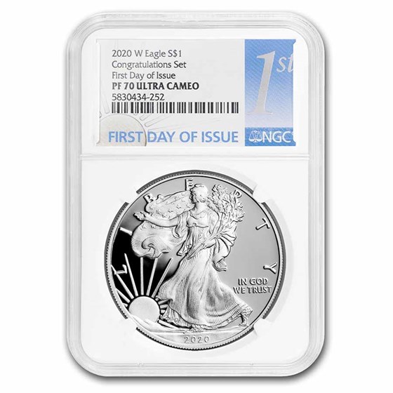 2020-W Proof Silver Eagle PF-70 NGC (FDI, Congratulations Set) 2020-W Proof Silver Eagle PF-70 NGC (FDI, Congratulations Set)