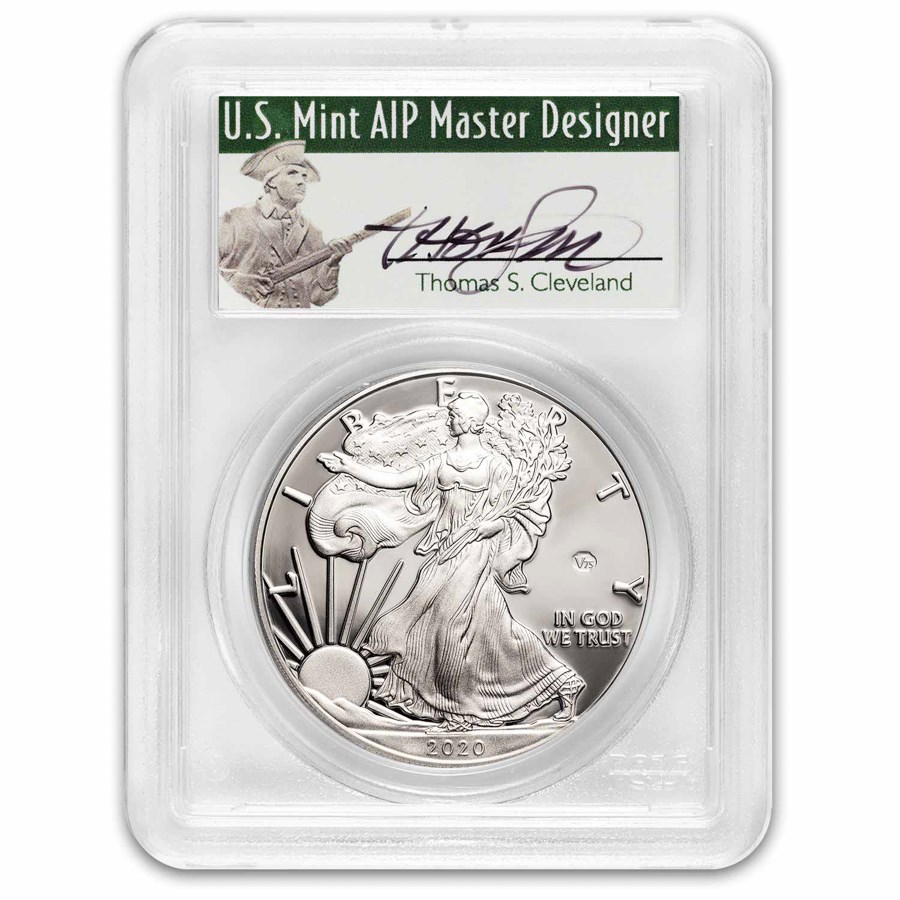 2020-W Proof Silver Eagle PR-70 PCGS (FS, V75 Privy, Cleveland)