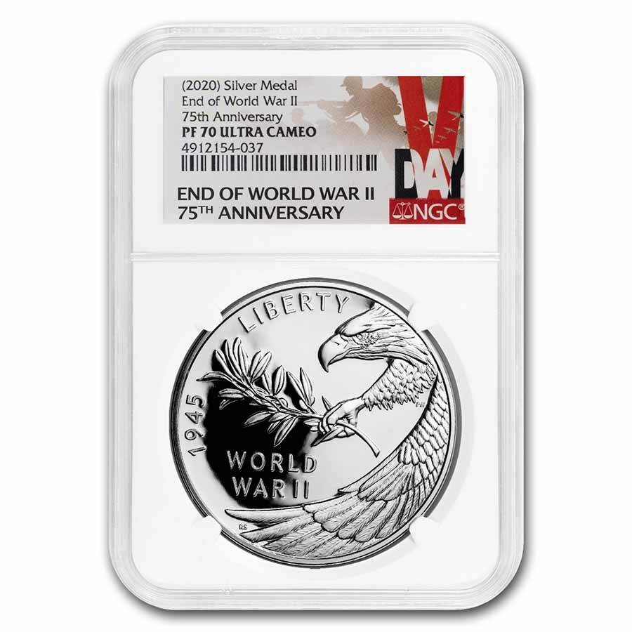 (2020) World War II Silver Anniversary Medal PF-70 NGC (V75)