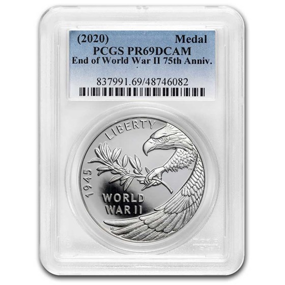 (2020) World War II Silver Anniversary Medal PR-69 PCGS (2020) World War II Silver Anniversary Medal PR-69 PCGS