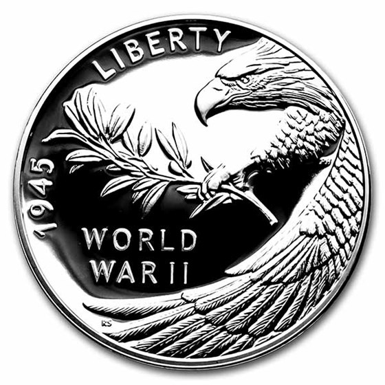 (2020) World War II V75 Silver Anniversary Medal Pf (w/Box & COA)