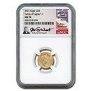 2021 1/10 oz American Gold Eagle (Type 1) MS-70 NGC (Everhart)