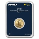 2021 1/10 oz Gold Eagle (Type 2) (MD® Premier + PCGS FirstStrike)