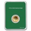 2021 1/10 oz Gold Eagle Type 2 - w/Green Merry Christmas Card